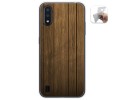 Funda Gel Tpu para Samsung Galaxy A01 diseño Madera Dibujos