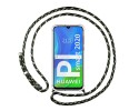 Funda Colgante Transparente para Huawei P Smart 2020 con Cordon Verde / Dorado