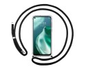 Funda Colgante Transparente para Huawei P40 Lite 5G con Cordon Negro