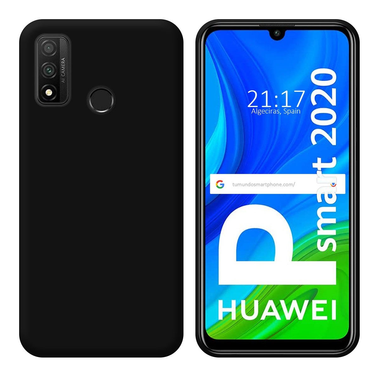 Funda Silicona Gel TPU Negra para Huawei P Smart 2020