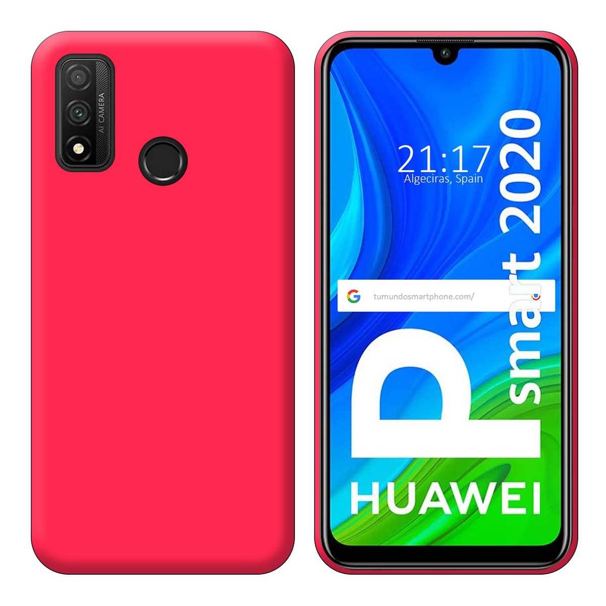 Funda Silicona Gel TPU Rosa para Huawei P Smart 2020
