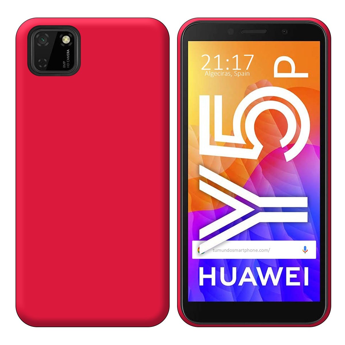 Funda Silicona Gel TPU Rosa para Huawei Y5p