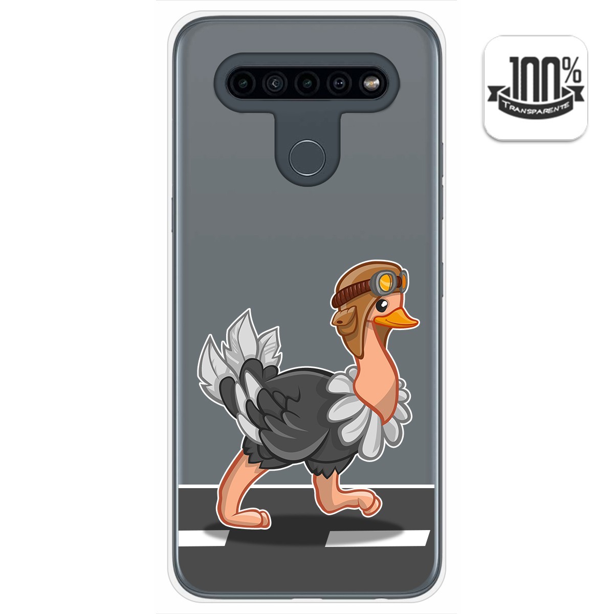 Funda Gel Transparente para Lg K41s / Lg K51s diseño Avestruz Dibujos