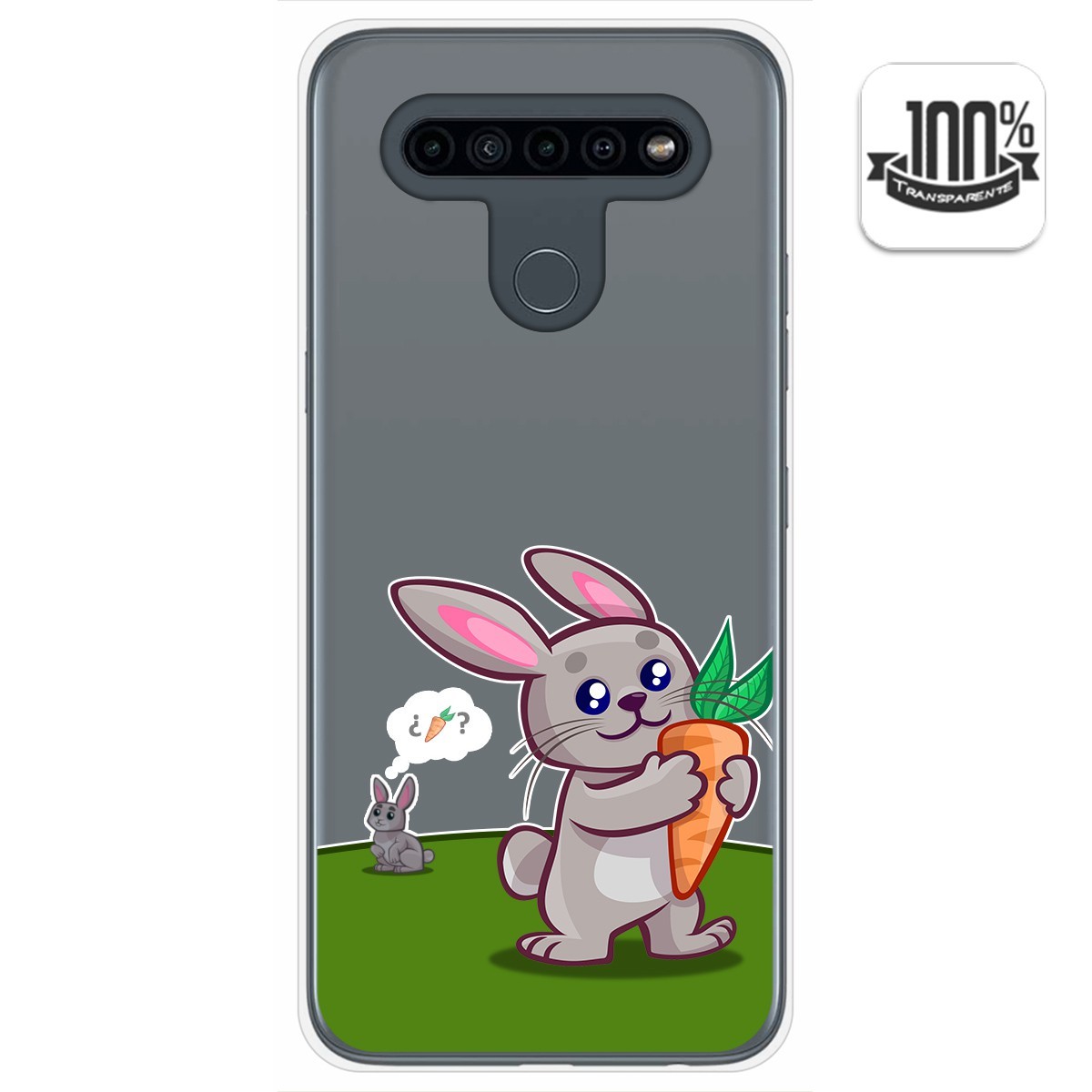 Funda Gel Transparente para Lg K41s / Lg K51s diseño Conejo Dibujos