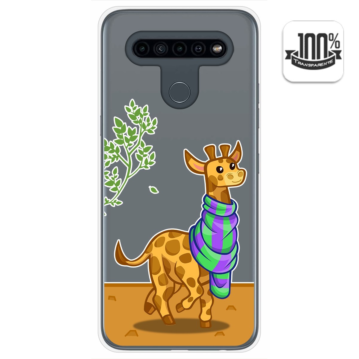 Funda Gel Transparente para Lg K41s / Lg K51s diseño Jirafa Dibujos