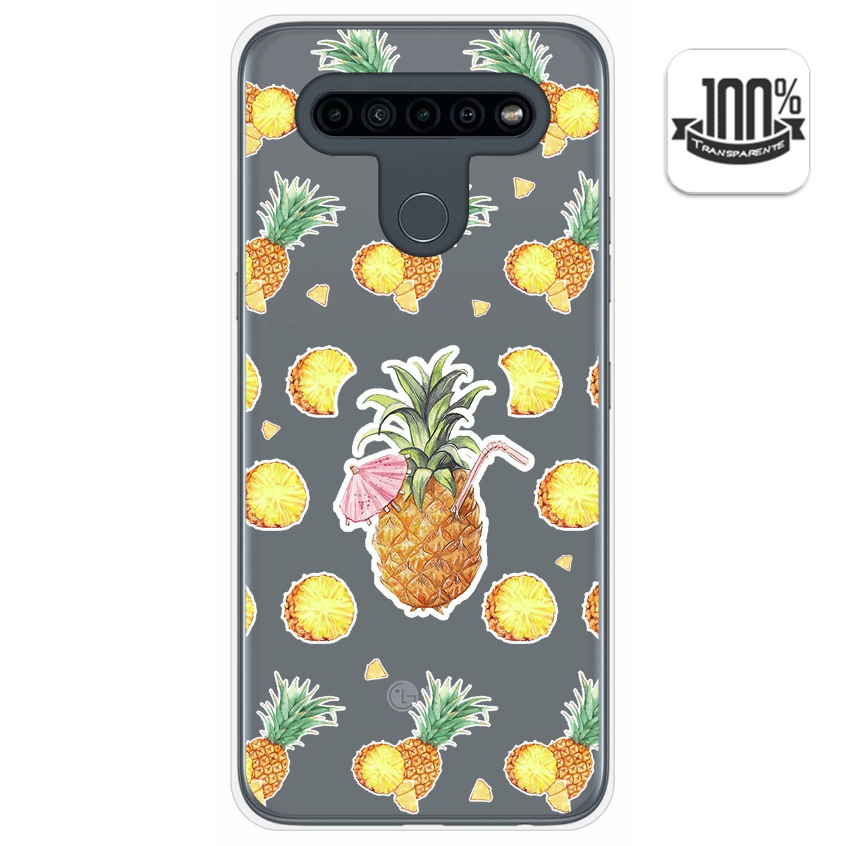 Funda Gel Transparente para Lg K41s / Lg K51s diseño Piña Dibujos