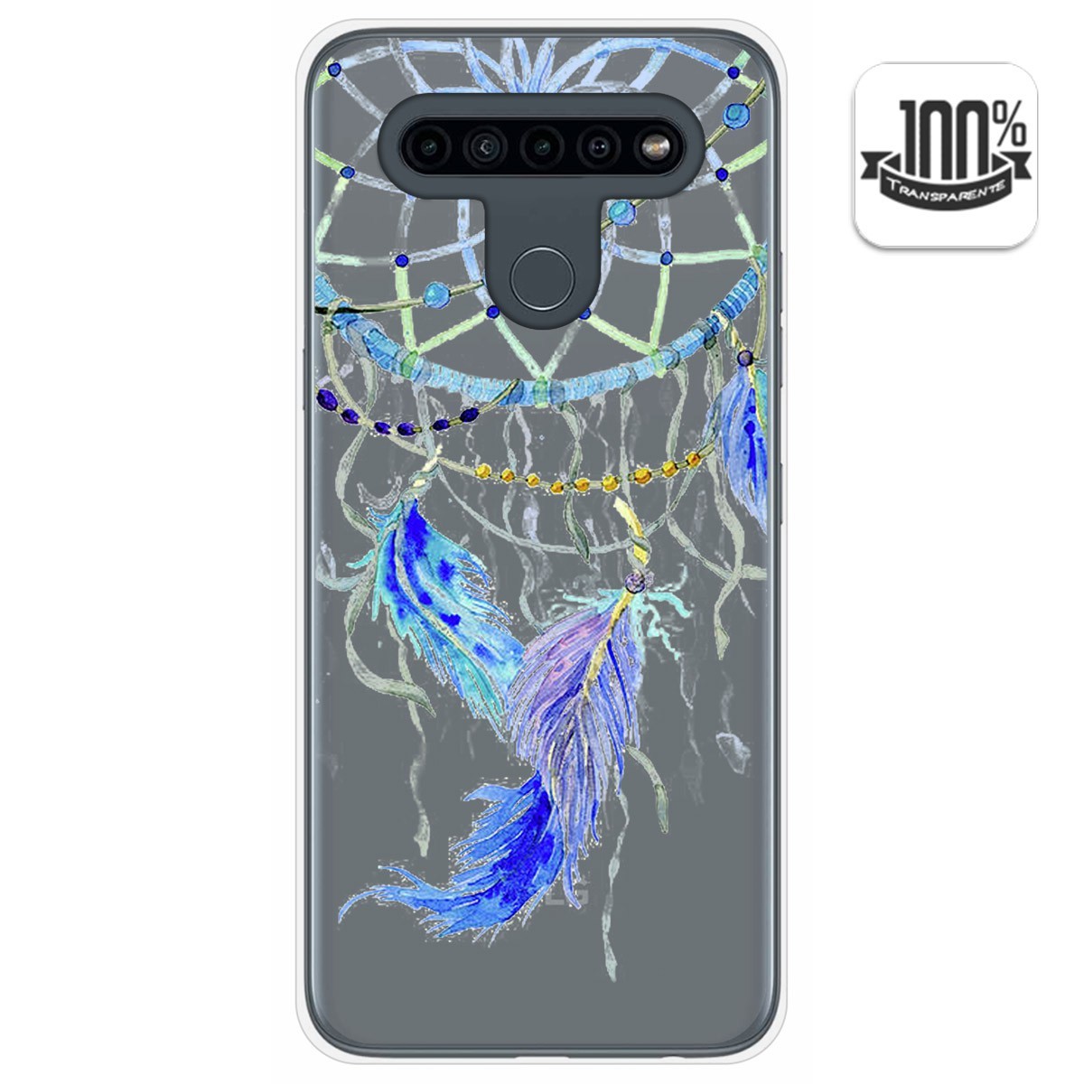 Funda Gel Transparente para Lg K41s / Lg K51s diseño Plumas Dibujos