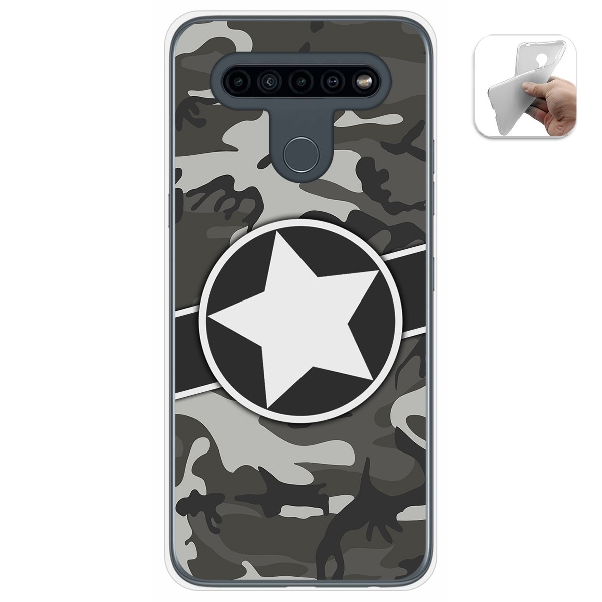 Funda Gel Tpu para Lg K41s / Lg K51s diseño Camuflaje 02 Dibujos