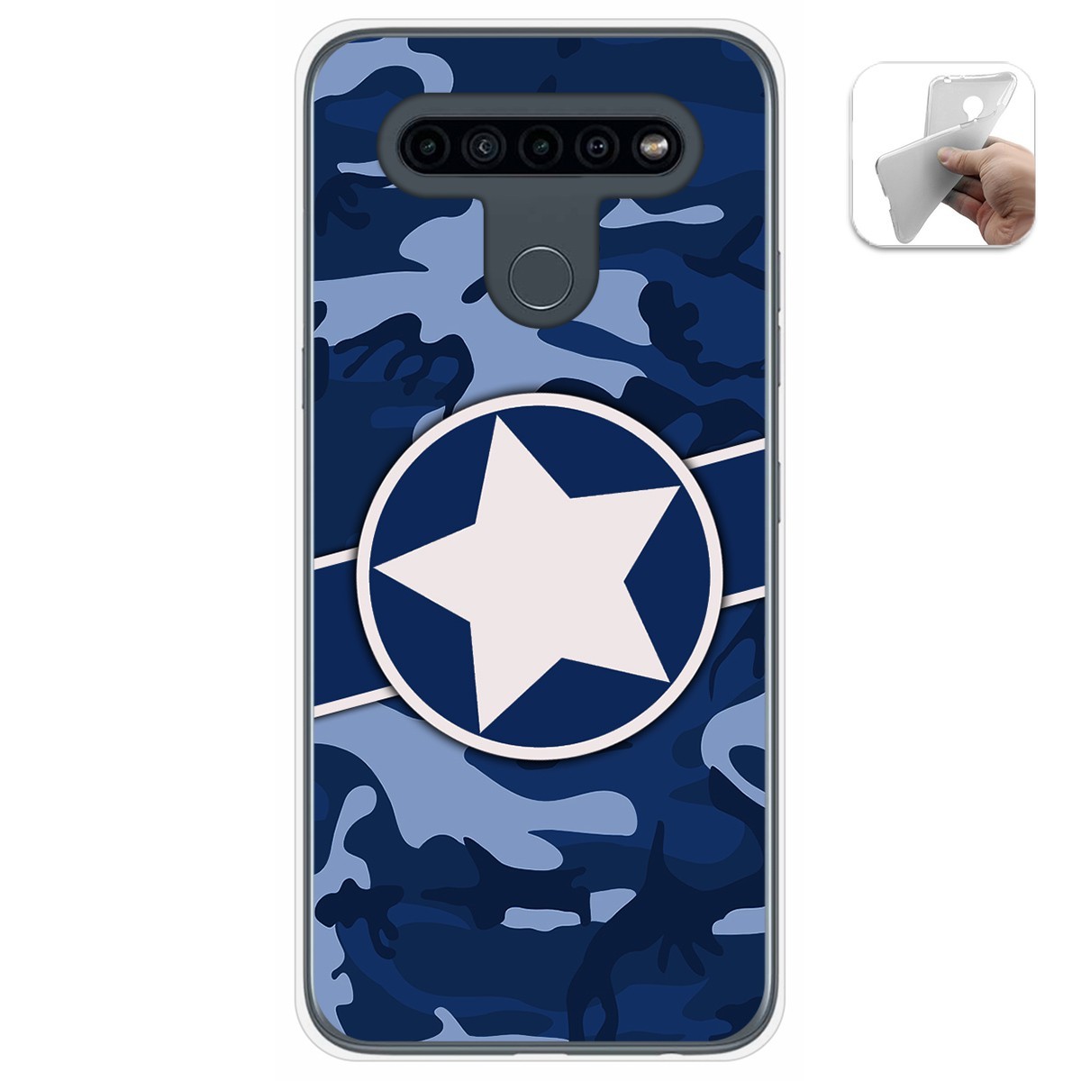 Funda Gel Tpu para Lg K41s / Lg K51s diseño Camuflaje 03 Dibujos