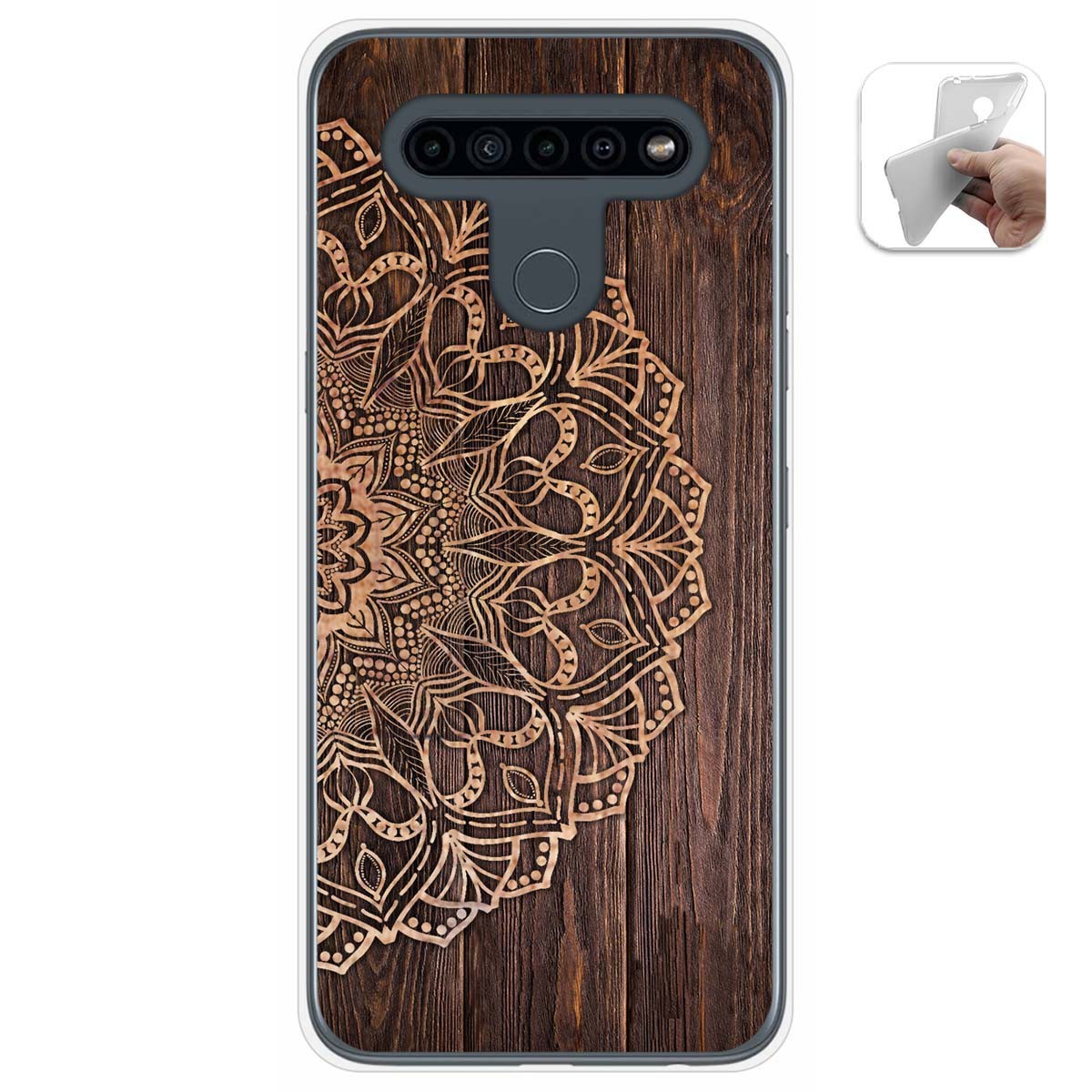 Funda Gel Tpu para Lg K41s / Lg K51s diseño Madera 06 Dibujos