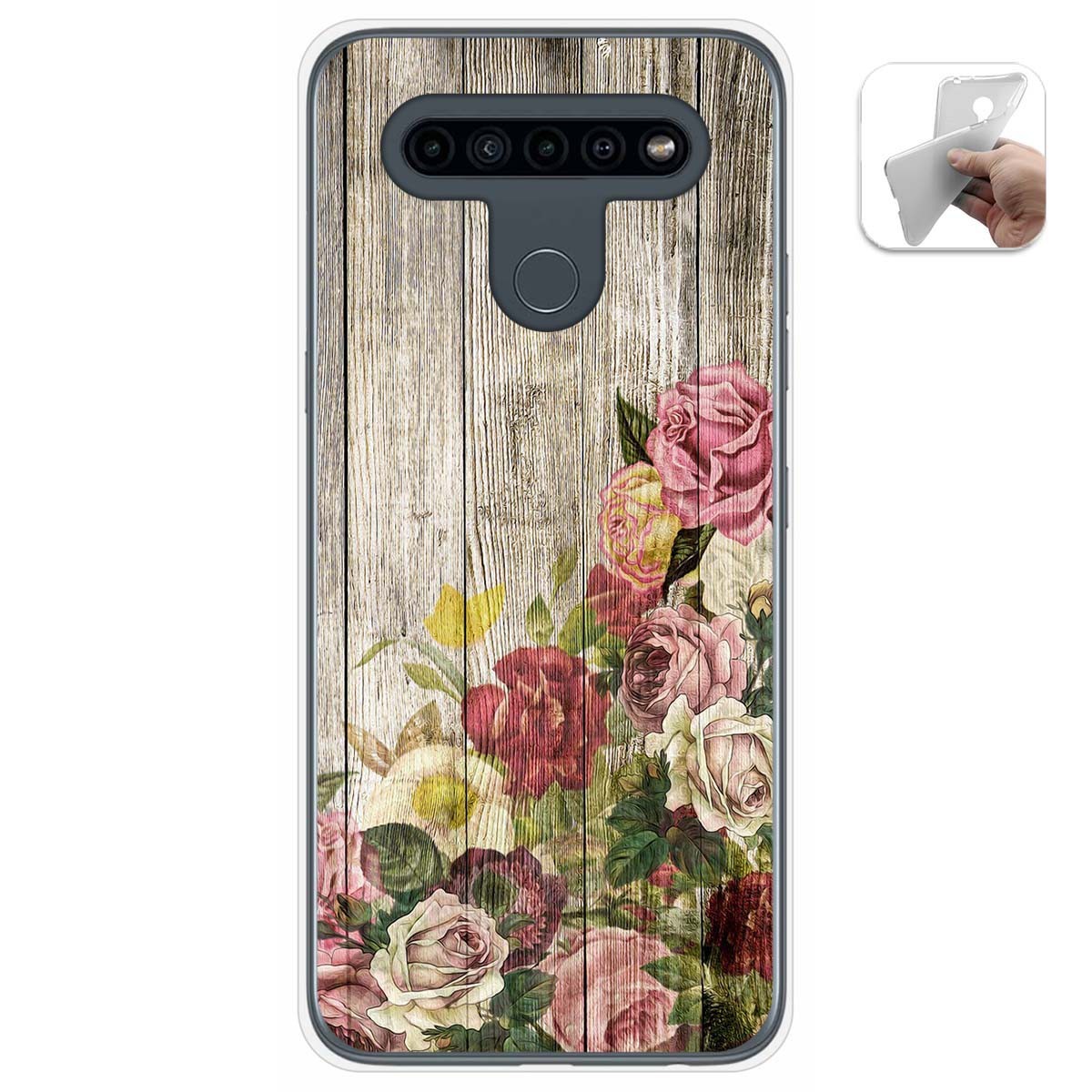 Funda Gel Tpu para Lg K41s / Lg K51s diseño Madera 08 Dibujos