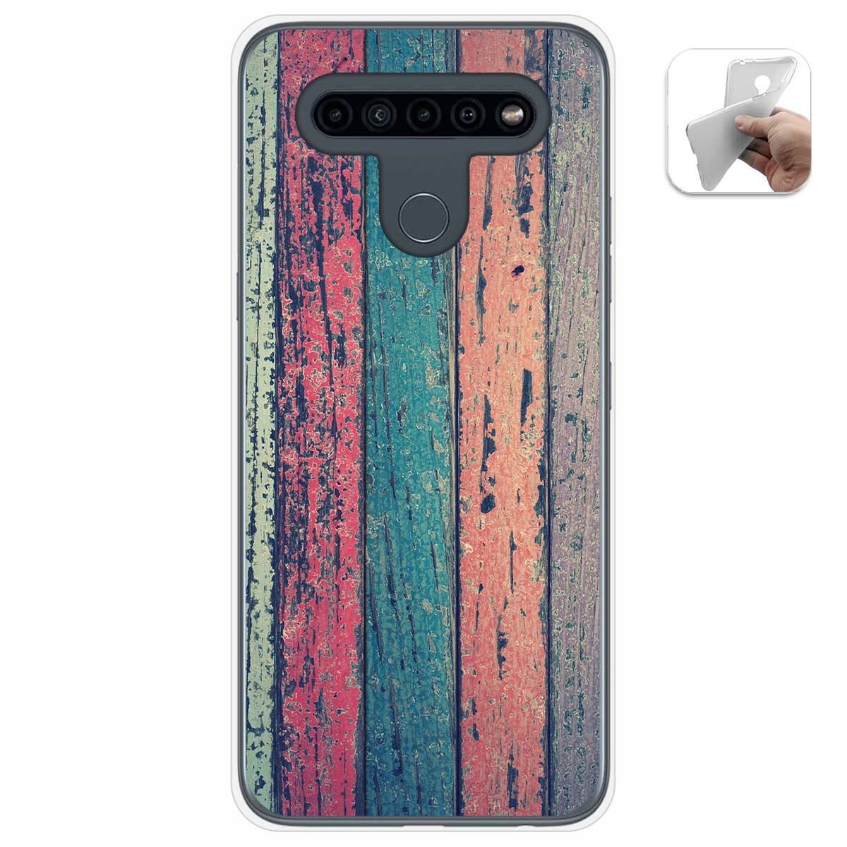 Funda Gel Tpu para Lg K41s / Lg K51s diseño Madera 10 Dibujos