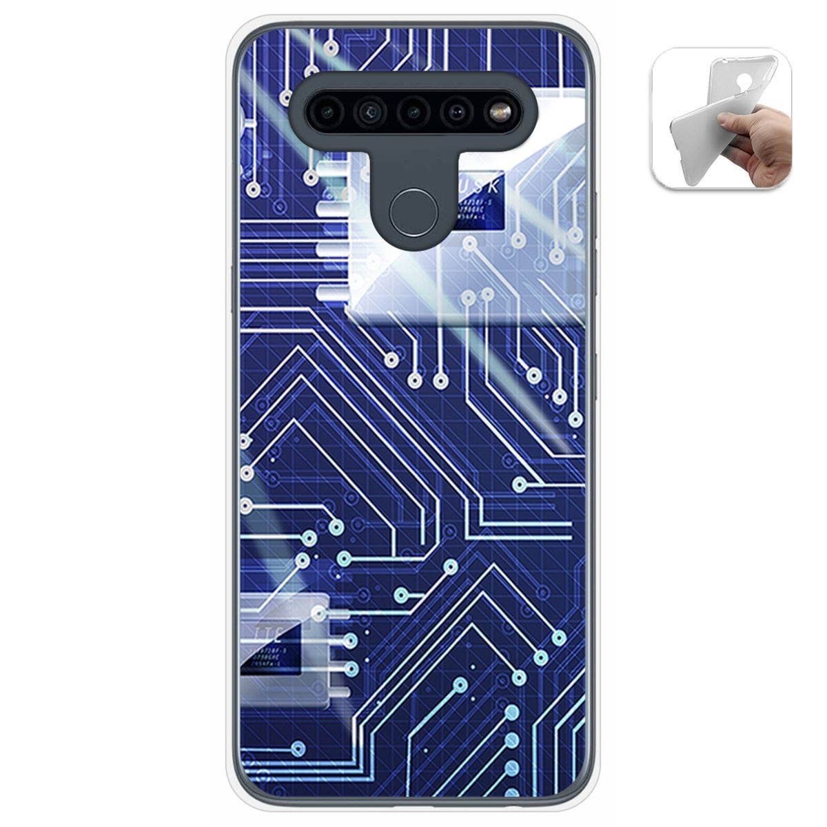 Funda Gel Tpu para Lg K41s / Lg K51s diseño Circuito Dibujos