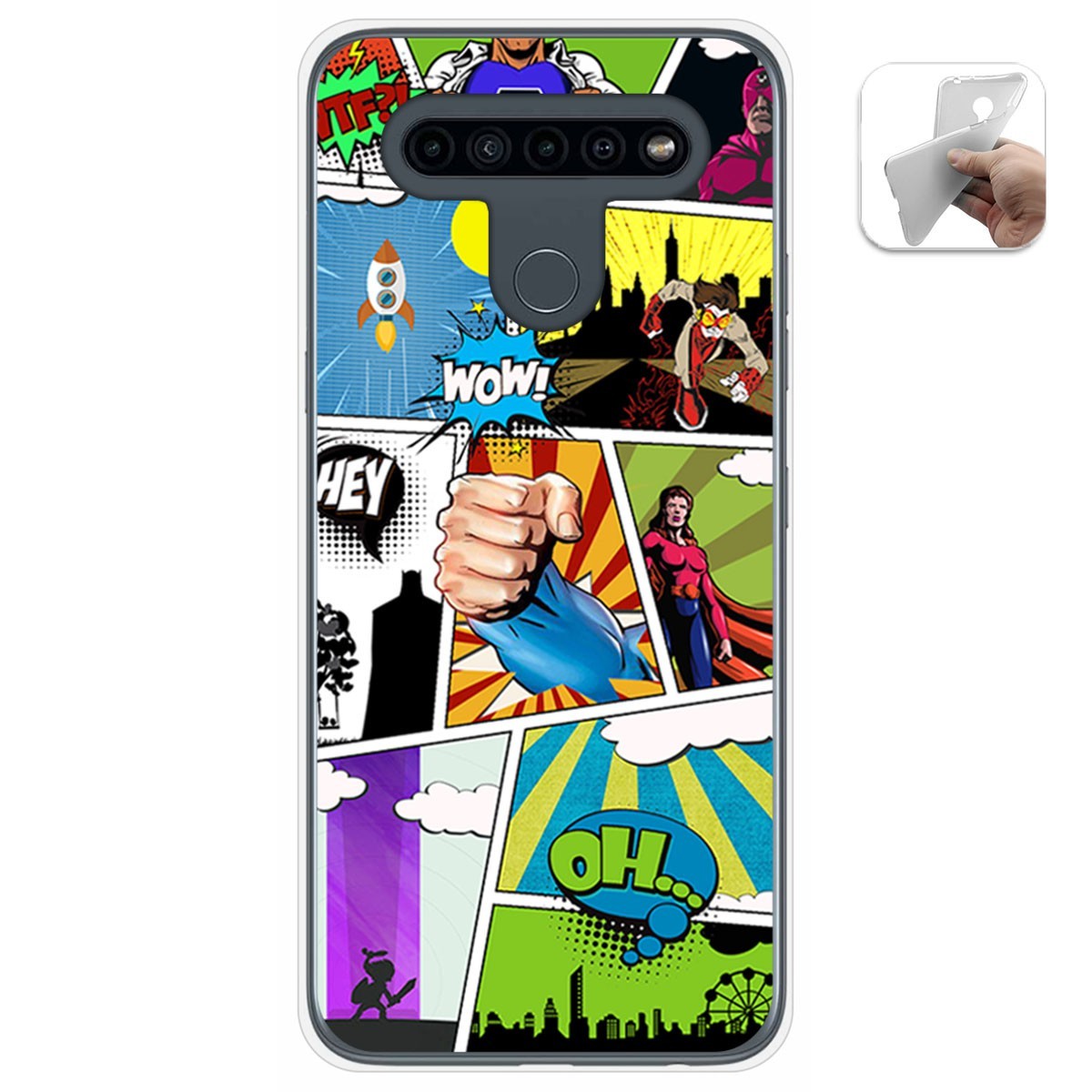 Funda Gel Tpu para Lg K41s / Lg K51s diseño Comic Dibujos