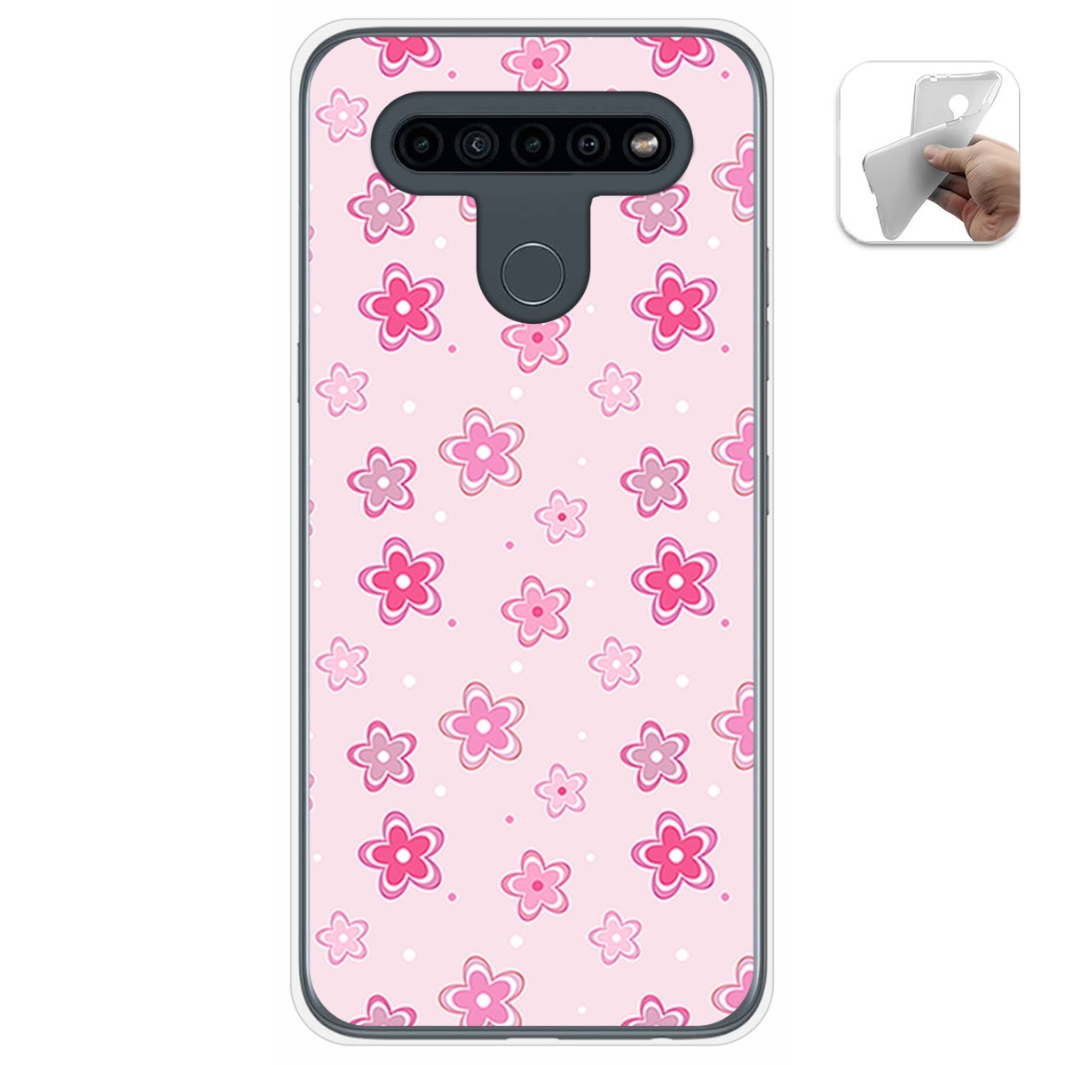 Funda Gel Tpu para Lg K41s / Lg K51s diseño Flores Dibujos