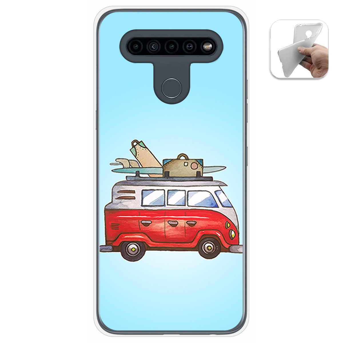 Funda Gel Tpu para Lg K41s / Lg K51s diseño Furgoneta Dibujos