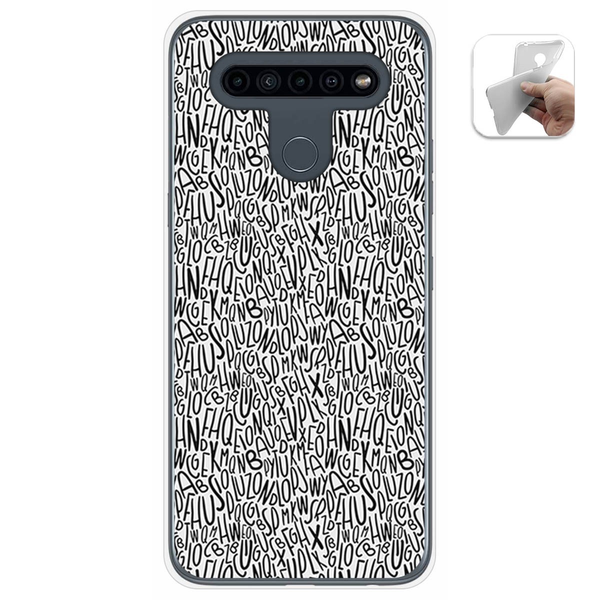 Funda Gel Tpu para Lg K41s / Lg K51s diseño Letras Dibujos