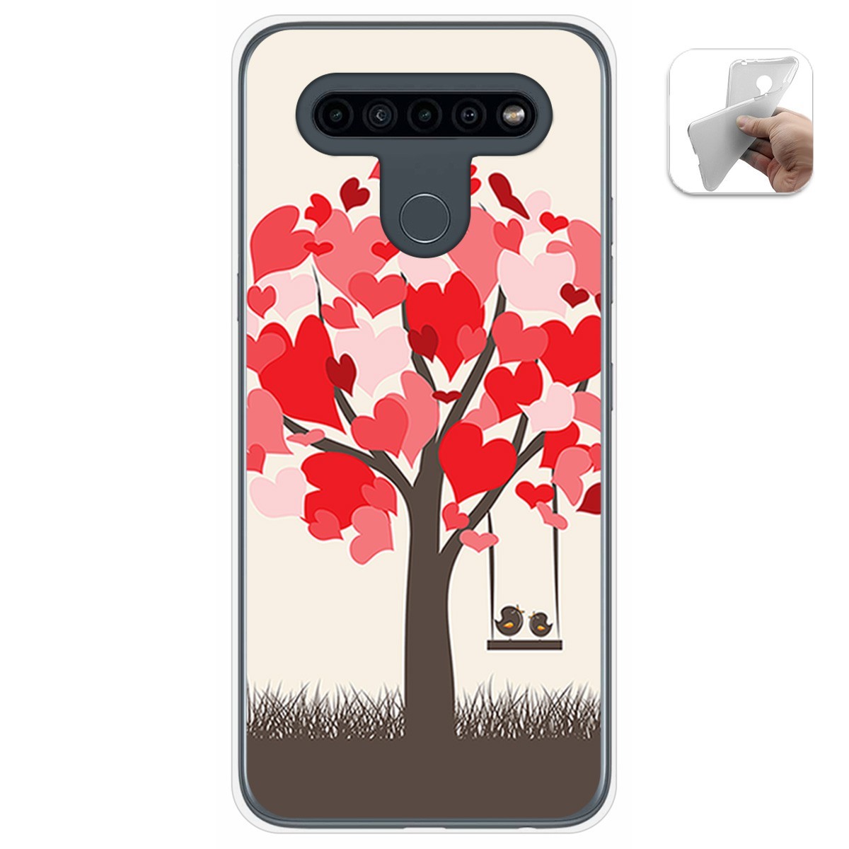 Funda Gel Tpu para Lg K41s / Lg K51s diseño Pajaritos Dibujos