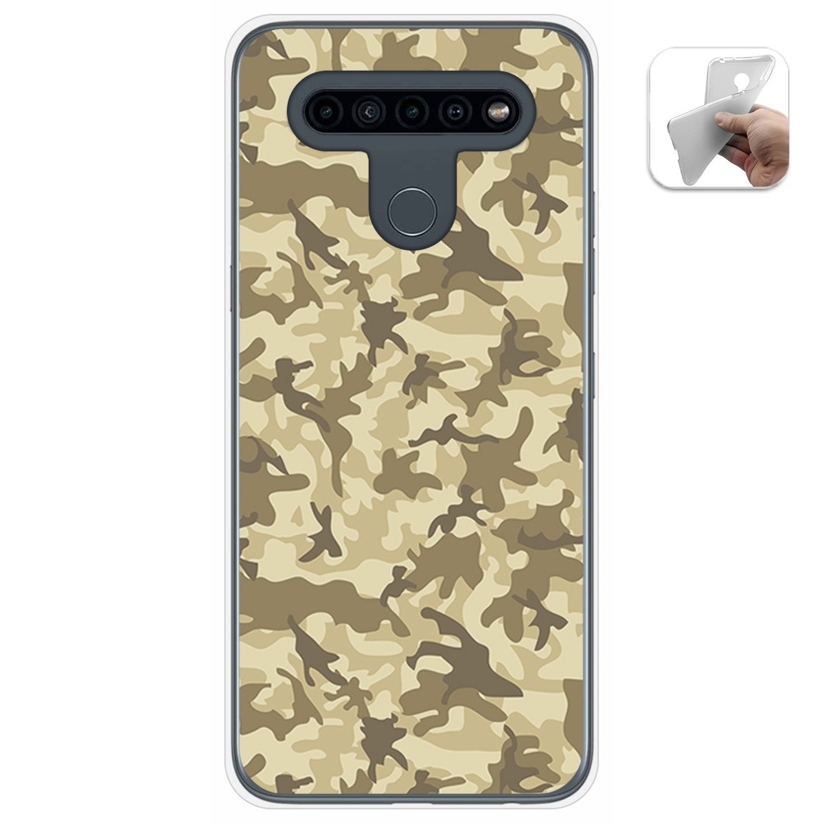 Funda Gel Tpu para Lg K41s / Lg K51s diseño Sand Camuflaje Dibujos