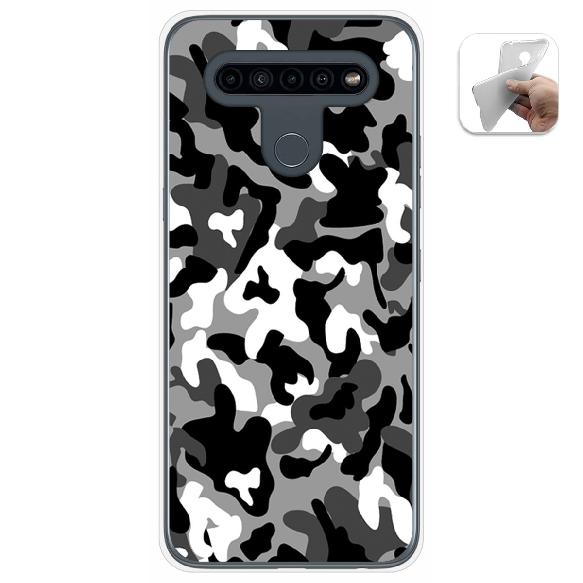 Funda Gel Tpu para Lg K41s / Lg K51s diseño Snow Camuflaje Dibujos