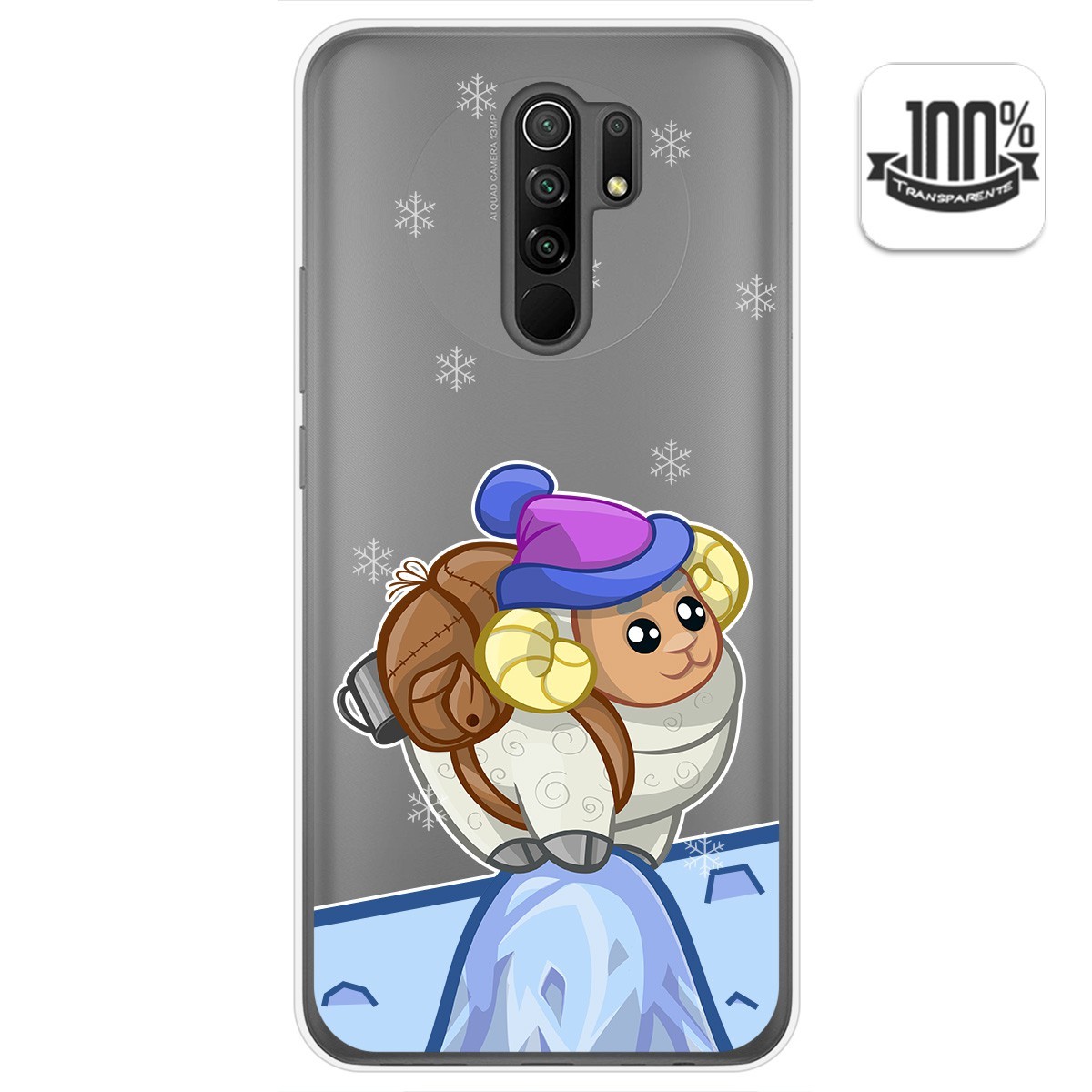Funda Gel Transparente para Xiaomi Redmi 9 diseño Cabra Dibujos