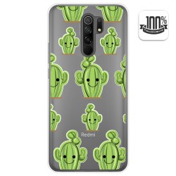 Funda Gel Transparente para Xiaomi Redmi 9 diseño Cactus Dibujos