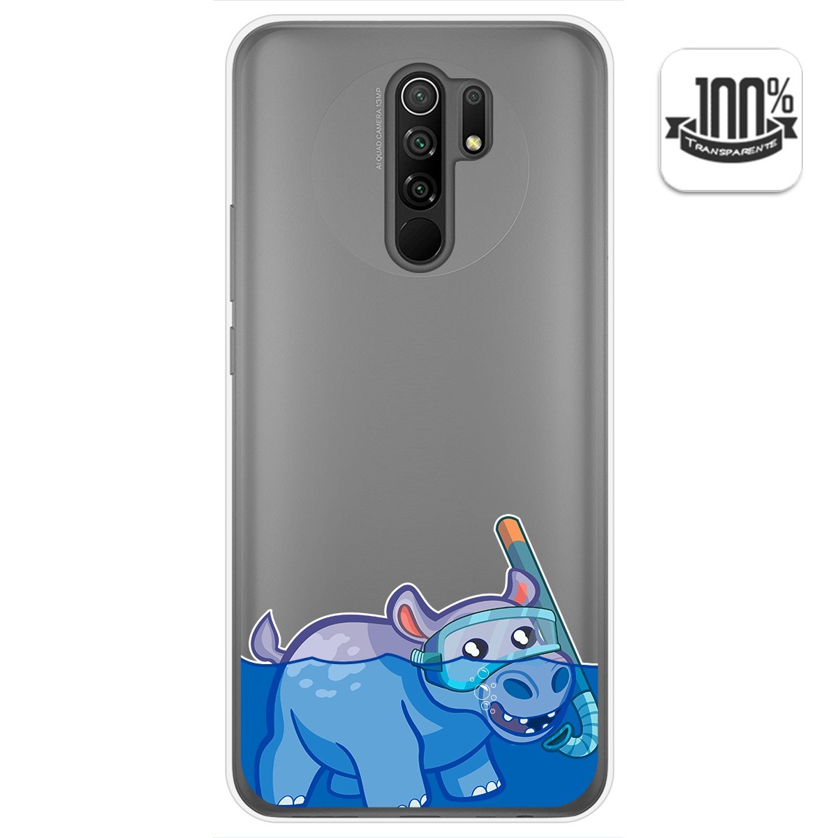 Funda Gel Transparente para Xiaomi Redmi 9 diseño Hipo Dibujos