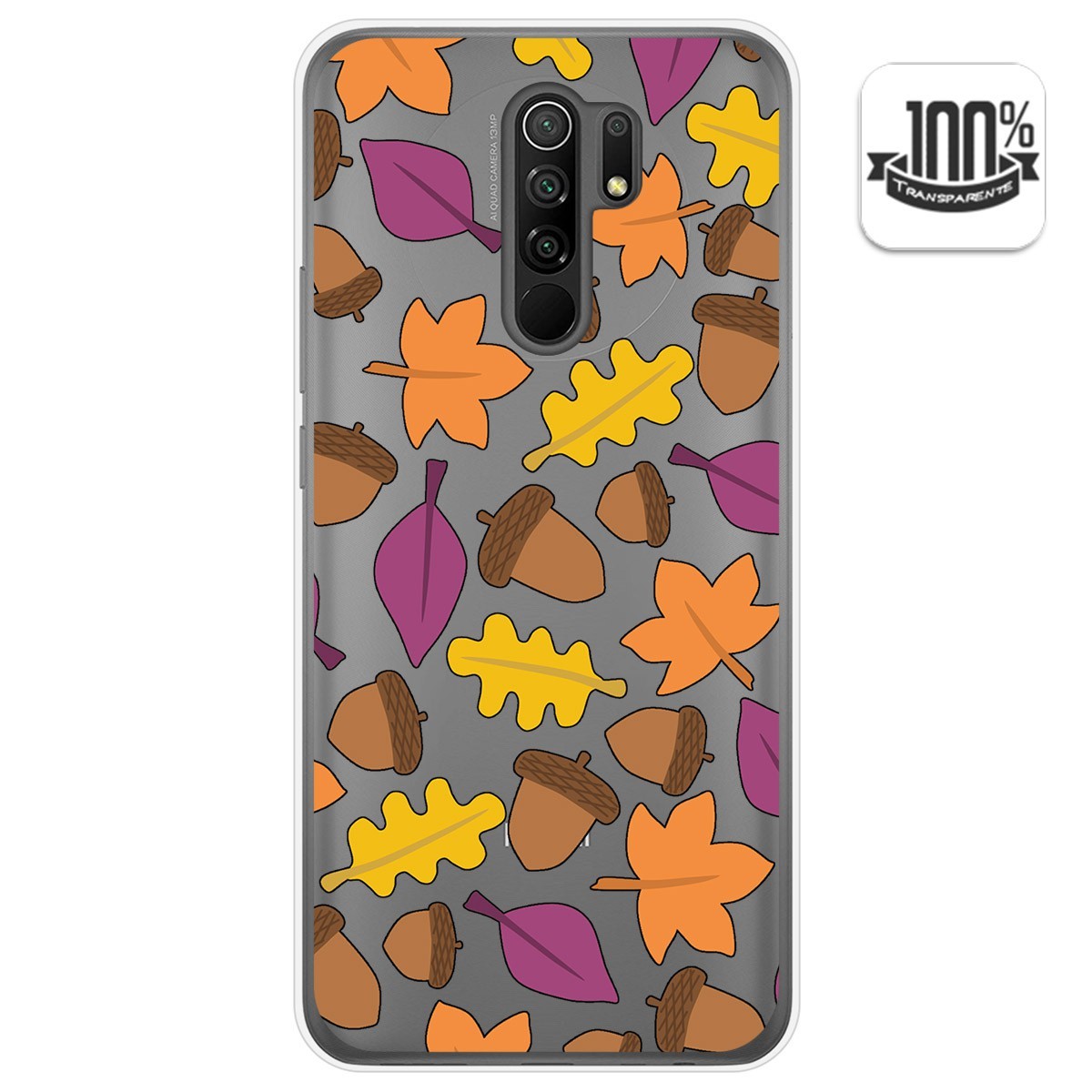 Funda Gel Transparente para Xiaomi Redmi 9 diseño Otoño Dibujos