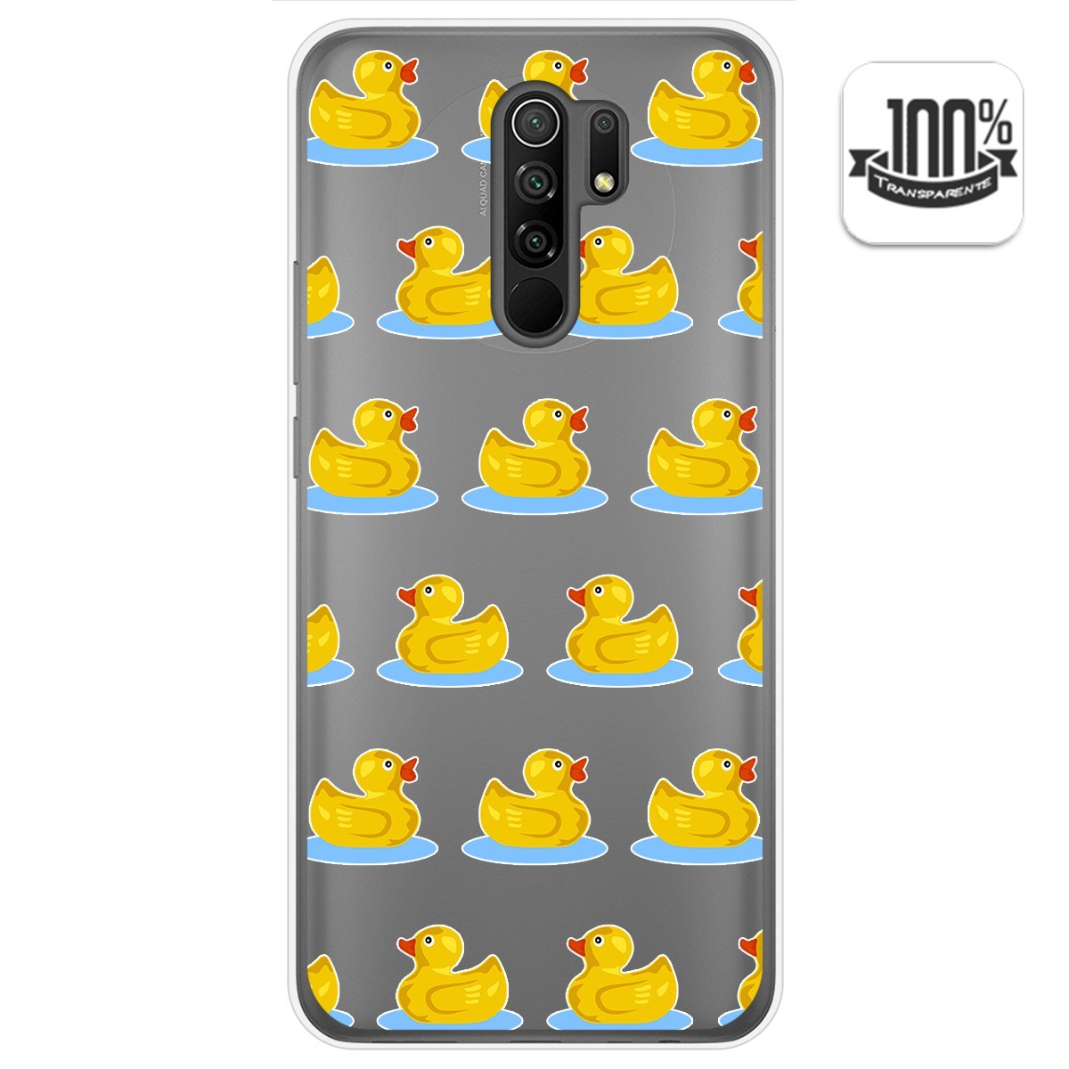 Funda Gel Transparente para Xiaomi Redmi 9 diseño Pato Dibujos