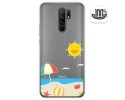 Funda Gel Transparente para Xiaomi Redmi 9 diseño Playa Dibujos