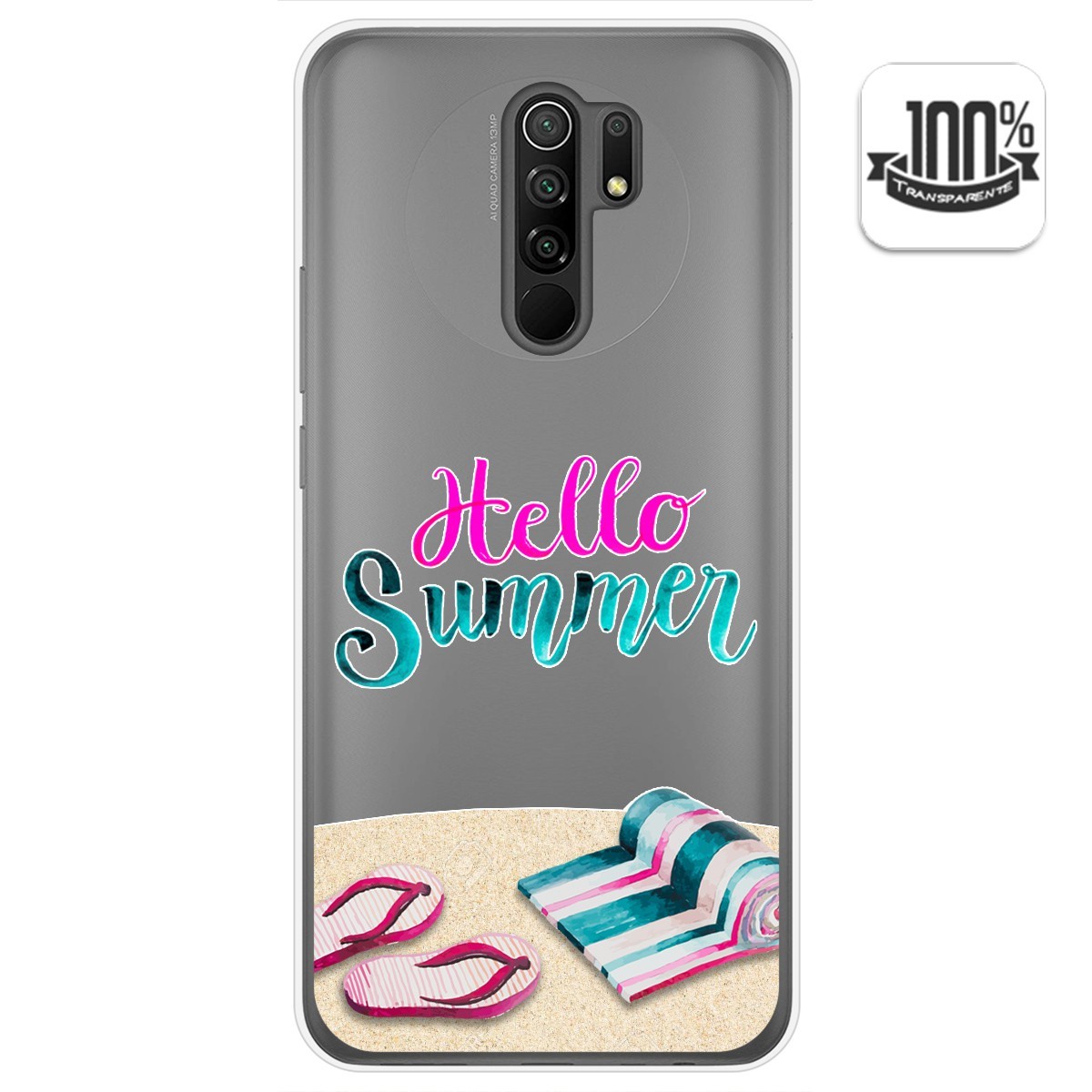 Funda Gel Transparente para Xiaomi Redmi 9 diseño Summer Dibujos