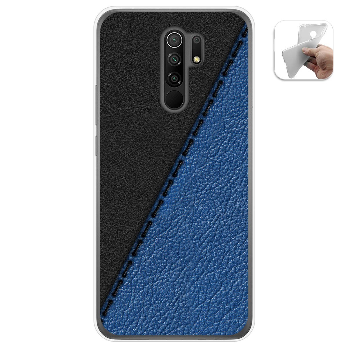 Funda Gel Tpu para Xiaomi Redmi 9 diseño Cuero 02 Dibujos