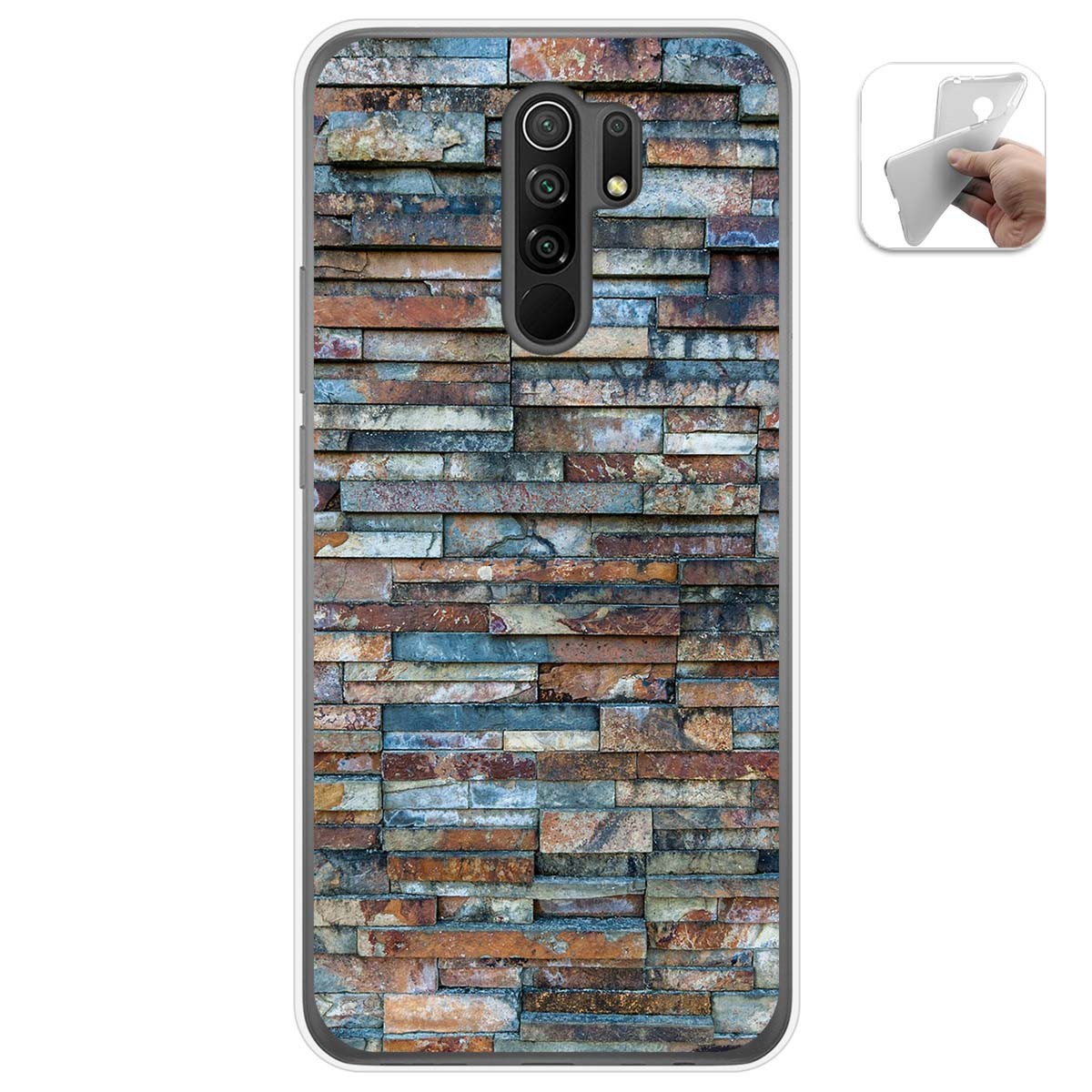 Funda Gel Tpu para Xiaomi Redmi 9 diseño Ladrillo 05 Dibujos
