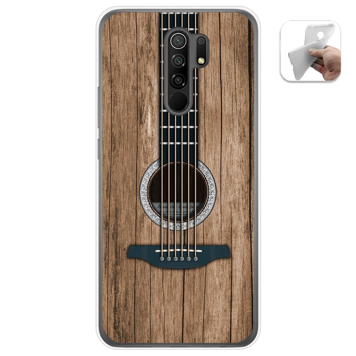 Funda Gel Tpu para Xiaomi Redmi 9 diseño Madera 11 Dibujos
