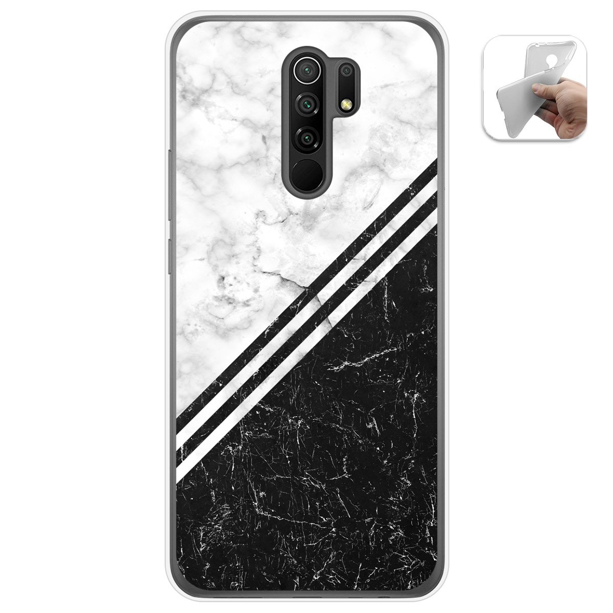 Funda Gel Tpu para Xiaomi Redmi 9 diseño Mármol 01 Dibujos