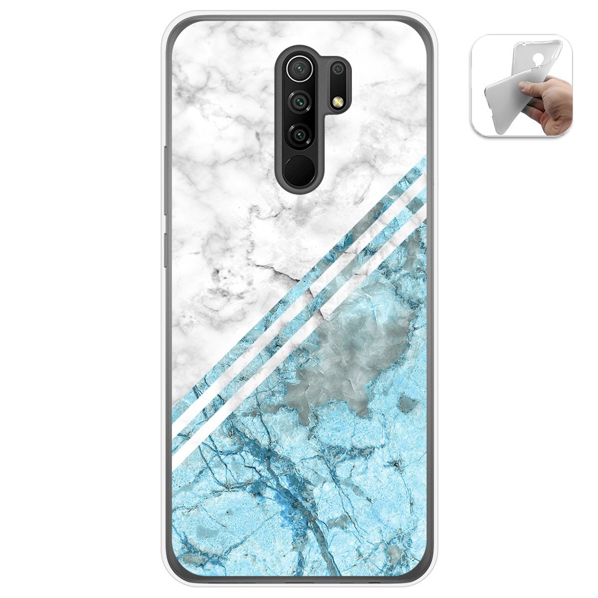 Funda Gel Tpu para Xiaomi Redmi 9 diseño Mármol 02 Dibujos