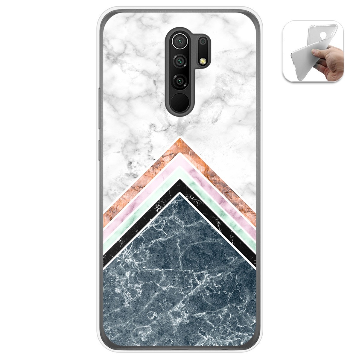 Funda Gel Tpu para Xiaomi Redmi 9 diseño Mármol 05 Dibujos