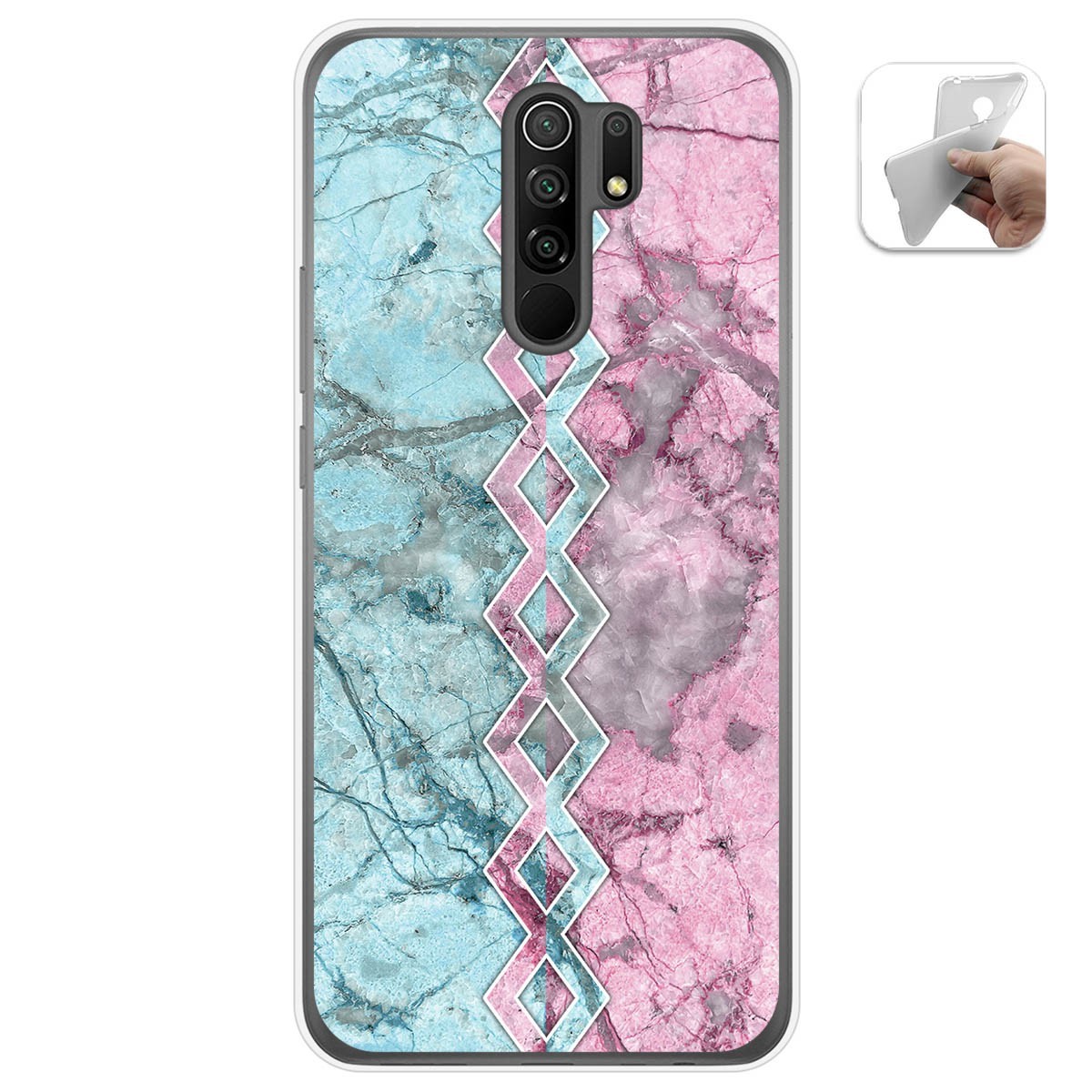 Funda Gel Tpu para Xiaomi Redmi 9 diseño Mármol 08 Dibujos