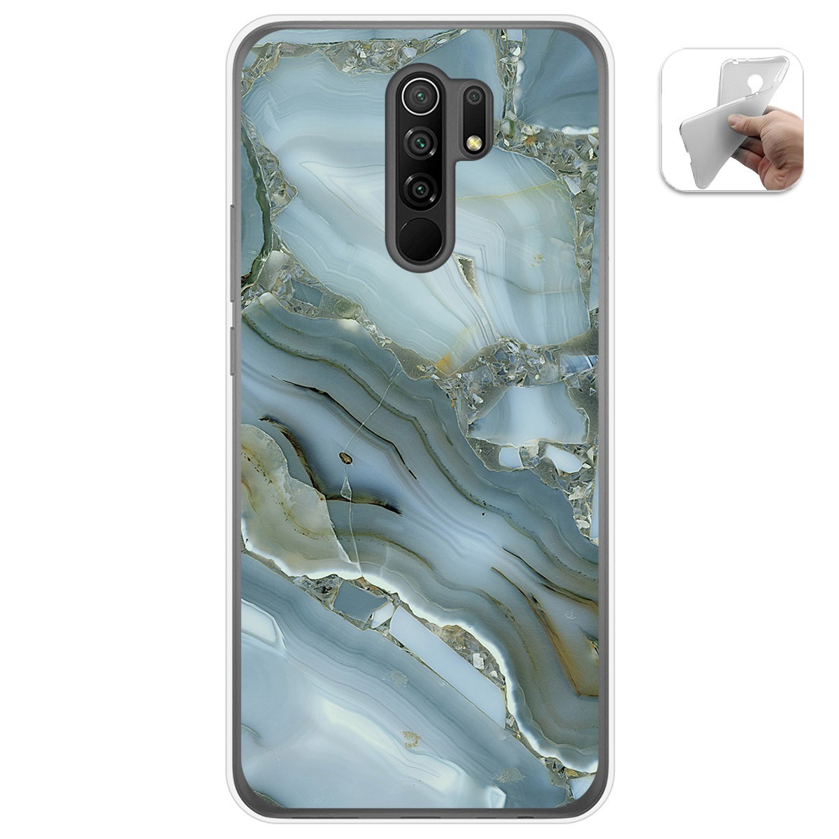 Funda Gel Tpu para Xiaomi Redmi 9 diseño Mármol 09 Dibujos