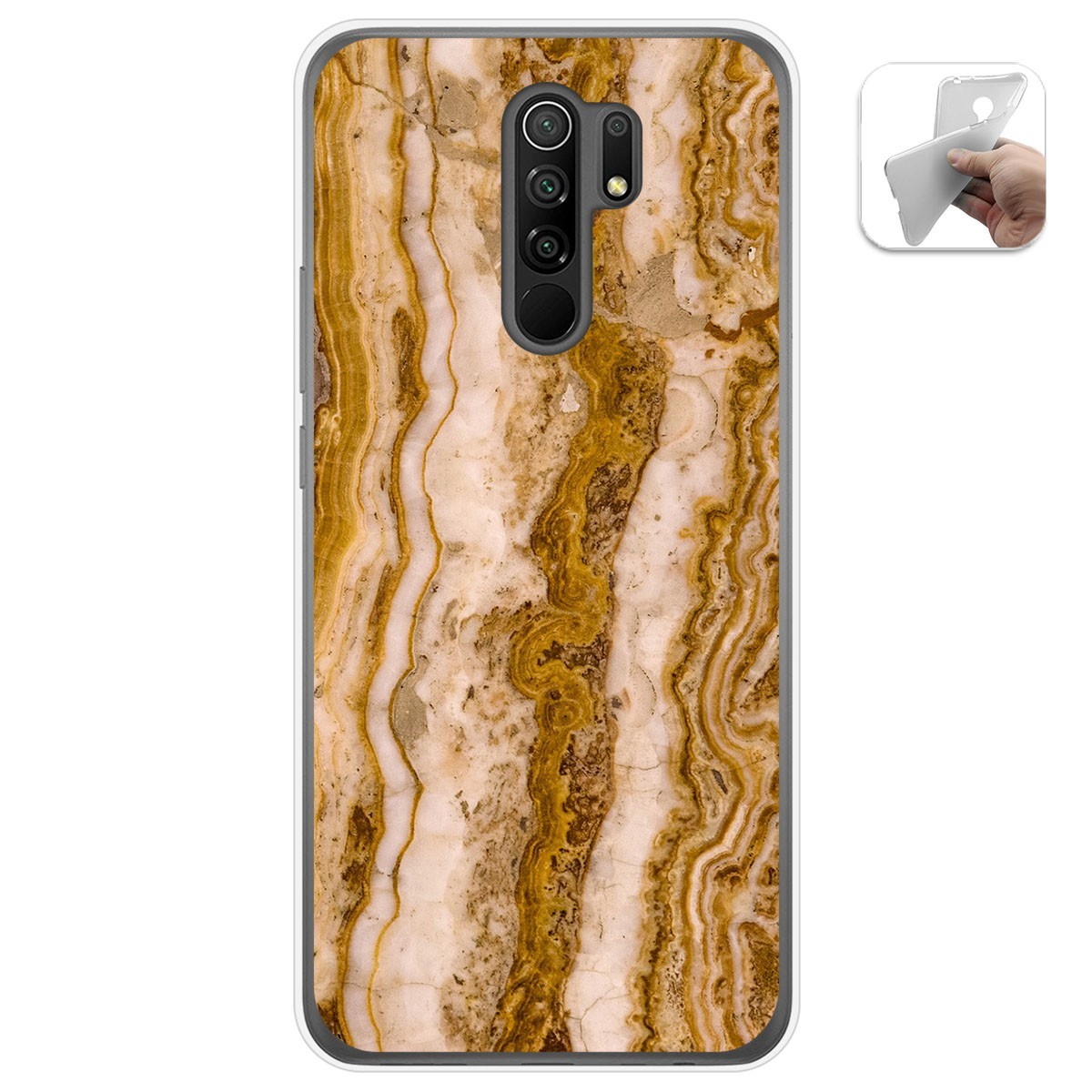 Funda Gel Tpu para Xiaomi Redmi 9 diseño Mármol 10 Dibujos