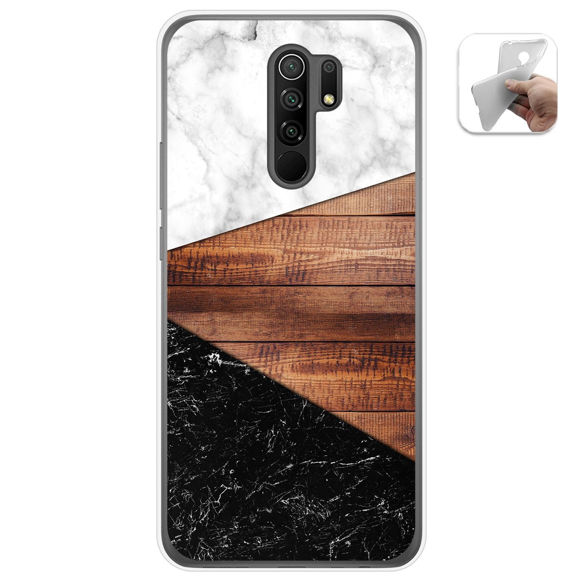 Funda Gel Tpu para Xiaomi Redmi 9 diseño Mármol 11 Dibujos