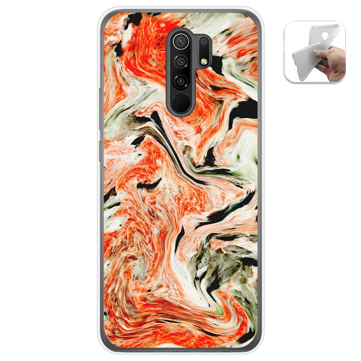 Funda Gel Tpu para Xiaomi Redmi 9 diseño Mármol 12 Dibujos