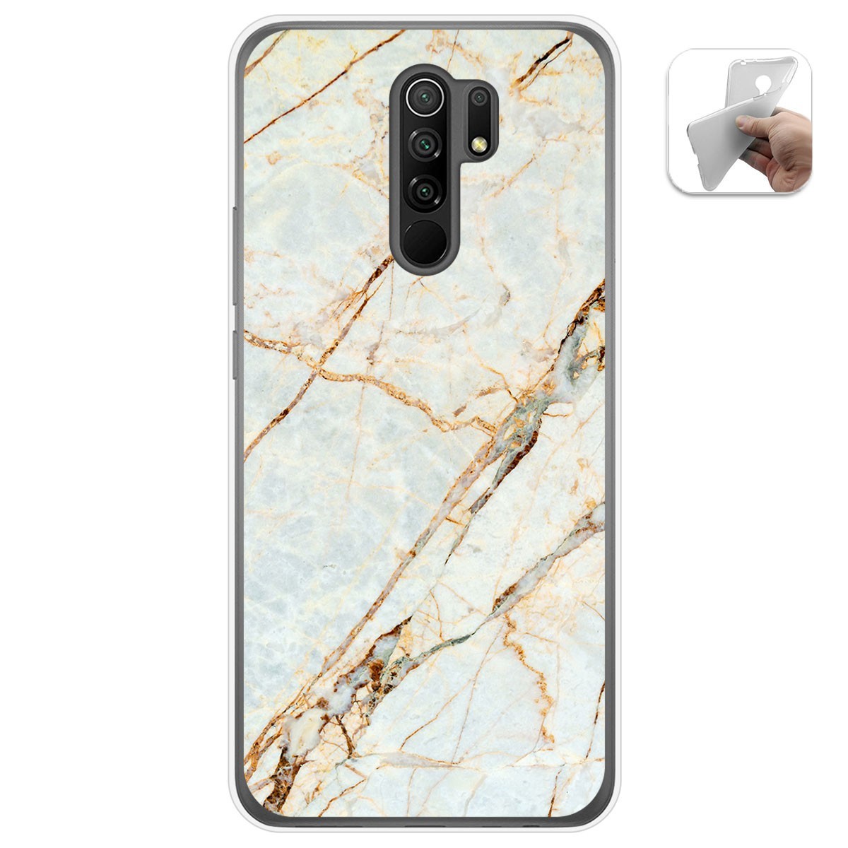 Funda Gel Tpu para Xiaomi Redmi 9 diseño Mármol 13 Dibujos