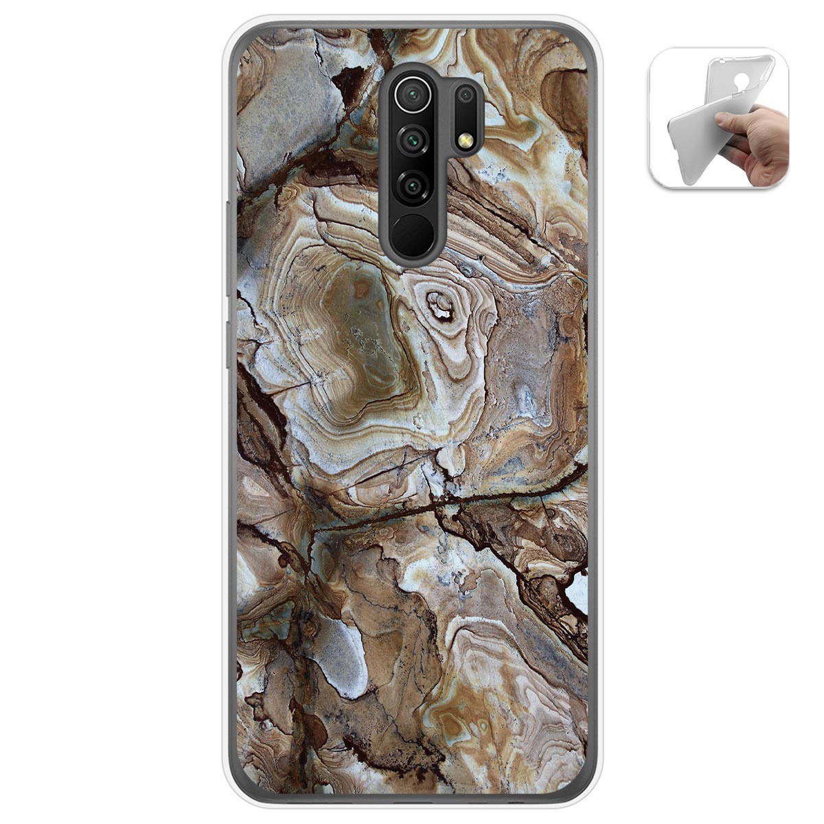 Funda Gel Tpu para Xiaomi Redmi 9 diseño Mármol 14 Dibujos