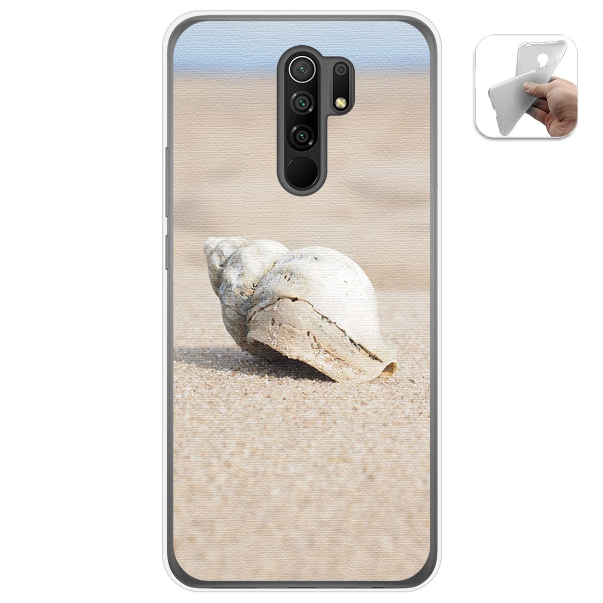 Funda Gel Tpu para Xiaomi Redmi 9 diseño Concha Dibujos
