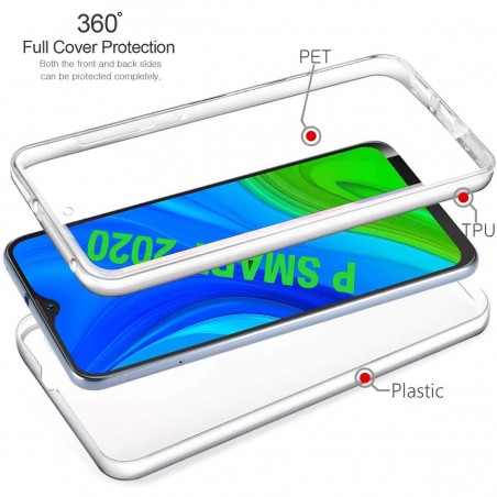 Funda Completa Transparente Pc + Tpu Full Body 360 para Huawei P Smart Pro