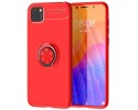 Funda Magnetica Soporte con Anillo Giratorio 360 para Huawei Y5p Roja