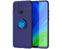 Funda Magnetica Soporte con Anillo Giratorio 360 para Huawei Y6p Azul
