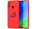 Funda Magnetica Soporte con Anillo Giratorio 360 para Huawei Y6p Roja