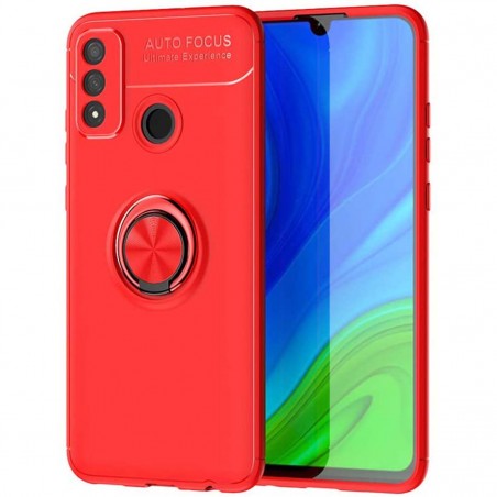 Funda Magnetica Soporte con Anillo Giratorio 360 para Huawei Y6p Roja